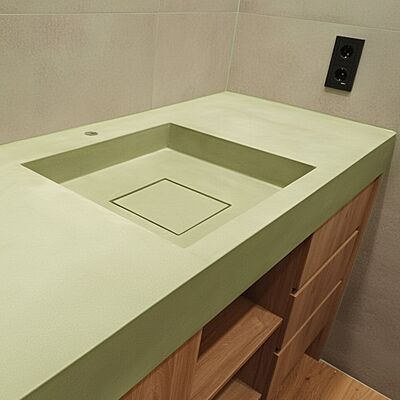 Цветные раковины/ мойки из бетона