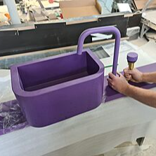 Цветные раковины/ мойки из бетона