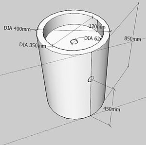 Напольная раковина Туба с краном