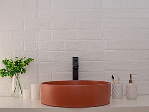 Цветная бетонная раковина Wheel круглая 450 мм (накладка опционно)