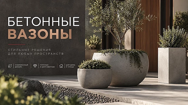 Бетонные вазоны